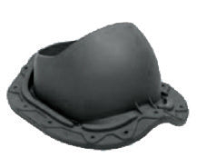 Gennemføring profileret pladetag P-model Sort ø160mm type 4 - 1