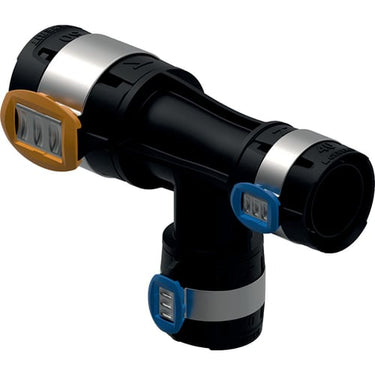 Geberit FlowFit tee 50 x 40 x 40 mm sort PPSU - 1