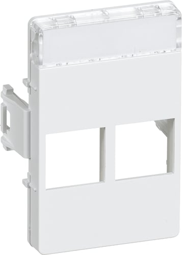 CLIC'LINE Dataudtag for 2x Actassi RJ45 1,5 modul hvid - 1