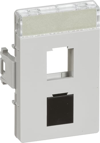CLIC'LINE Dataudtag for 2x Keystone RJ45 1 modul lysegrå - 1