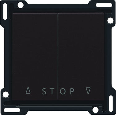 Tangent til jalousiafbryder med symbol for op-ned-stop dark brown - 1