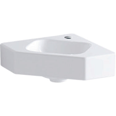 Geberit Icon hjørnehåndvask 460 x 330 x 130 mm hvid porcelæn - 1