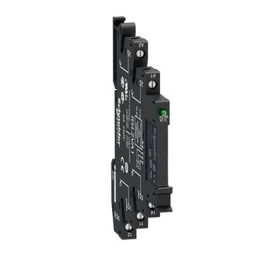 Komplet 6,2mm stikbensrelæ med skrueklemmer 1C/O 6A AgSnO2 kontaktsæt 24VAC/DC forsyning - 1