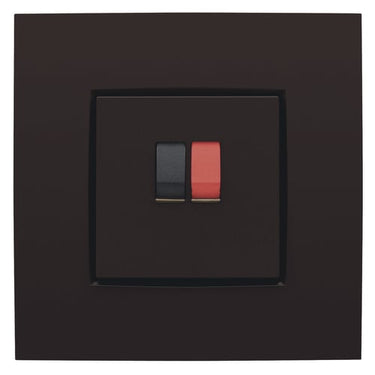 Afdækning til højtalerudtag dark brown - 1