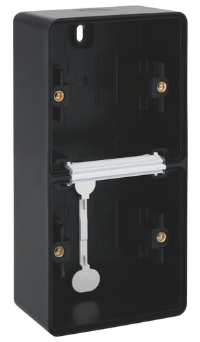 Underlag 2-modul lodret IP55 sort - 1