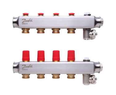 Danfoss gulvvarmemanifold 4+4 SSM - 1