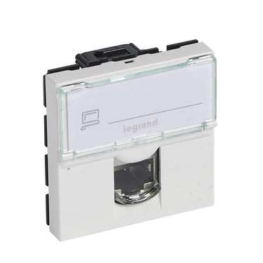 Dataudtag Mosaic 1x RJ45 Kat.6 UTP modular jack og tekstfelt 2M hvid - 1