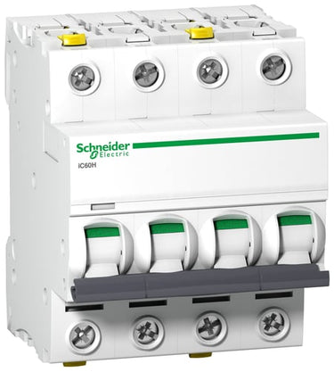 Acti9 iC60H 4P 10A dobbelt terminal C-karakteristik 10/16kA 400V bredde 72mm - 1