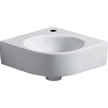 Geberit Renova Compact håndvask 450 x 395 x 155 mm hjørne hvid porcelæn - 1