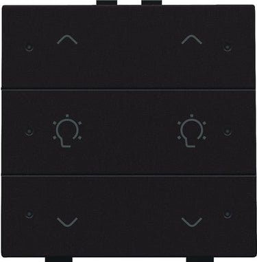 Dæmpertryk dobbelt m. LED dark brown NHC - 1