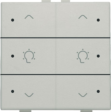 Dæmpertryk dobbelt m. LED light grey NHC - 1
