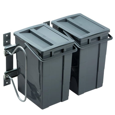 Affaldssorterings system med udtræk spande 2x10 liter med låg - 1