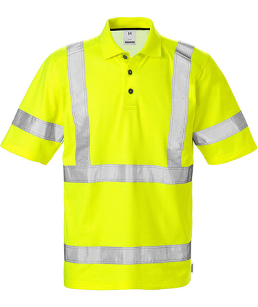 Fristads Hi-Vis poloshirt kl.3 7025 gul str L - 1