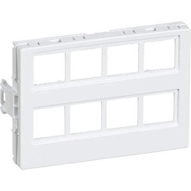 CLIC'LINE Dataudtag for 8x Actassi RJ45 2 modul hvid - 1