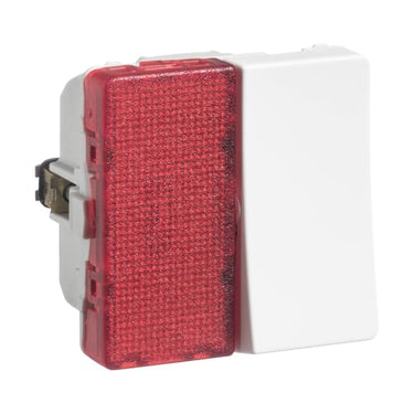 LK FUGA 1-polet afbryder med 5-modul LED lampe 16A hvid - 1