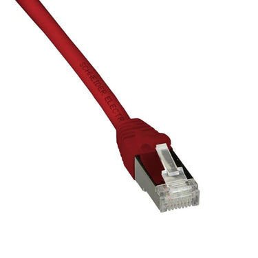 Patchkabel Cat.6A S/FTP 28AWG 1,0m Rød LSZH kappe med helstøbte tyller i begge ender - 1