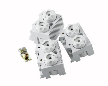 Sikringsholder for 2 afgange E33 venstre 6-25mm2 2XE33 indeholder 1 sæt 3P+N - 1
