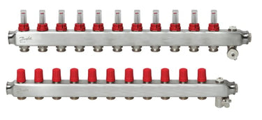 Danfoss gulvvarmemanifold 11+11 SSM med flowmeter - 1
