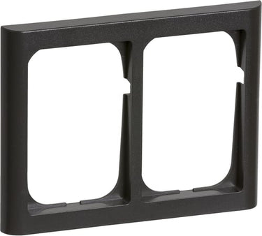 FUGA ramme Softline 63 1,5 modul vandret dobbelt koksgrå - 1