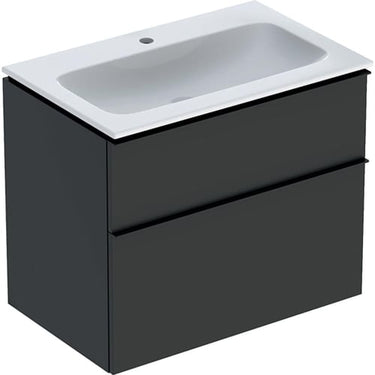 Geberit Icon møbelpakke 750 x 480 x 630 mm 2 skuffer Lava porcelæn mat lakeret - 1