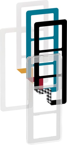 LK FUGA CHOICE designramme inkl 6 farvevalg 3 modul transparent - 1