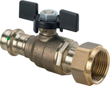 Easytop kuglehane 15 mm x 3/4" rødgods - 1