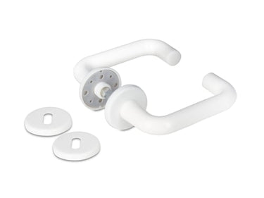 Dørgreb U-form hvid plast 10089 - 1
