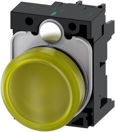 Signallampe 22 mm rund plastik gul - 1