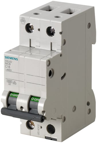 Automatsikring 6KA 1P+N C 2A 5SL6502-7 - 1