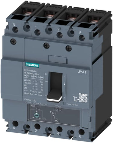 Maksimalafbryd,fs160,80a,4p,25ka,tm220 10 x in kabel ubeskyttet - 1