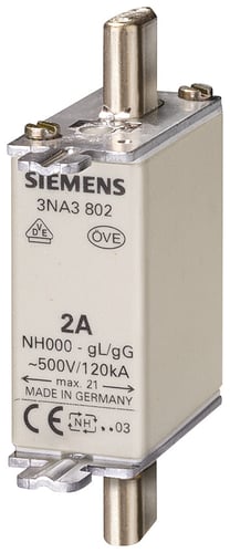 NH-sikring NH000 160A GL/GG 500V - 1