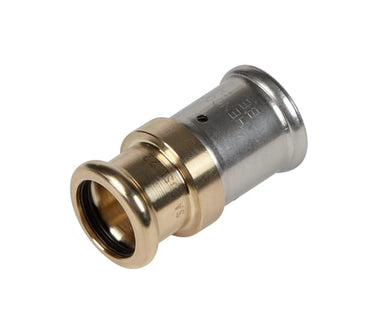 Henco pres muffe-overgang alu/stålrør 26x22mm CuSi - 1