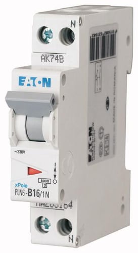 Automatsikring (MCB) 16A 1pole+N 1M type B - 1