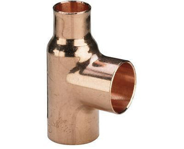 Viega T-stykke 28 x 18 x 22 mm kobber - 1