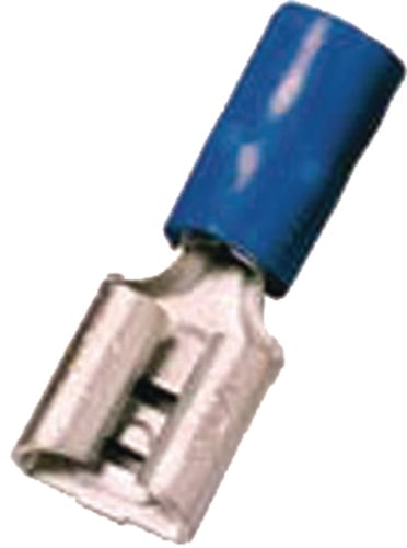 Isoleret spademuffe blå 6,3x0,8 1,5-2,5mm² - 1