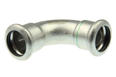 VSH bøjning 90° muffe/muffe 22 mm syrefast - 1