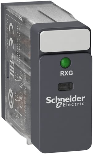RXG stikbensrelæ med LED 2 C/O 5A og 230VAC - 1