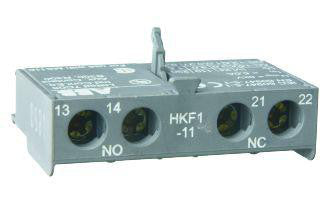 Hjælpekontakt HKF1-11 1NO+1NC frontmontage for MS116 MS/MO132 MS132-T MS/MO165 - 1