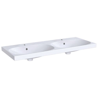 Geberit Acanto håndvask dobb 1200x168x482mm t/møbel/bolt hvid porcelæn KeraTect - 1