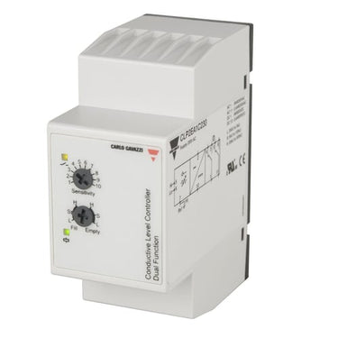 Niveauforstærkerrelæ 2 niveauer 24VAC/DC sokkel 2 x 8A relæ B: 36mm - 1