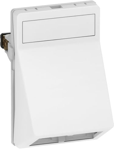 LK FUGA Dataudtag for 2x Actassi RJ45 1,5 modul vinklet hvid - 1