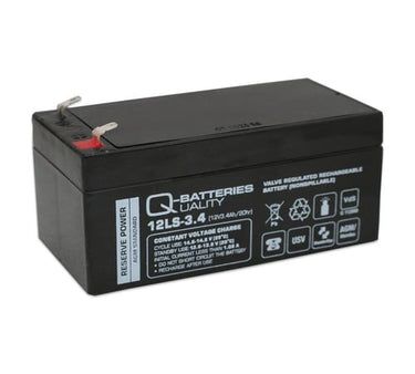 Q-Batteries 12V-3,4Ah blybatteri 134X67X61 - 1