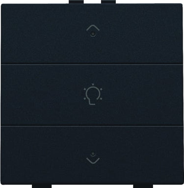 Dæmpertryk enkelt m. LED black coated NHC - 1