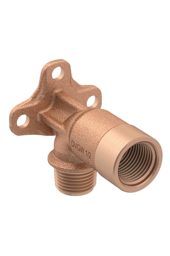 Geberit tilslutningsvinkel 90° med udvendigt gevind MF 1/2": R=MF 1/2" Rp=1/2" L=5,7cm - 1