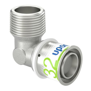 Uponor S-Press PLUS presvinkel 90° muffe/nippel 32 mm x 1" - 1