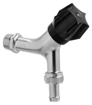 Frese 1/2" aftapventil med nippel kontra og slangeforskruning blankforkromet - 1