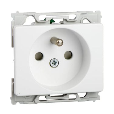 LK OPUS66 stikkontakt 2-polet med pindjord 1 modul hvid - 1
