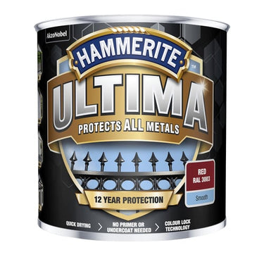 Hammerite Ultima Rød RAL3003 250ml - 1