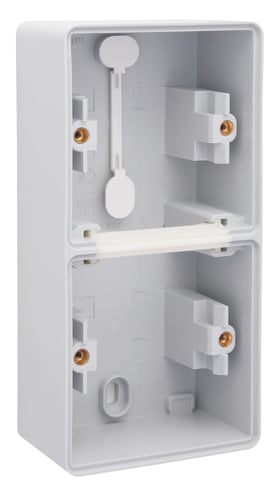 Underlag 2-modul lodret IP55 grå - 1