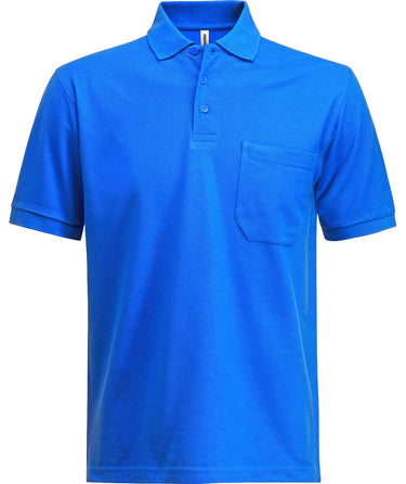 Poloshirt med lomme kongeblå 2XL - 1
